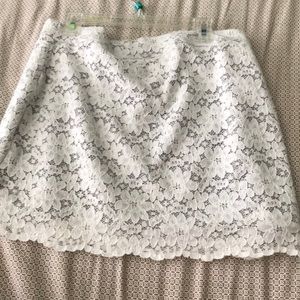 White lace skirt